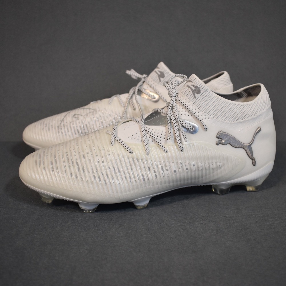 Puma‎ Future 8 Ultimate Mens Firm Ground Cleats US 11.5 White-Metallic Silver